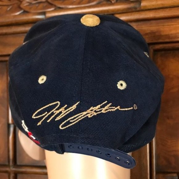 Chase Authentics 24 Jeff Gordon Signature Navy Gold Cotton Faux Suede Brim Hat - Picture 5 of 7
